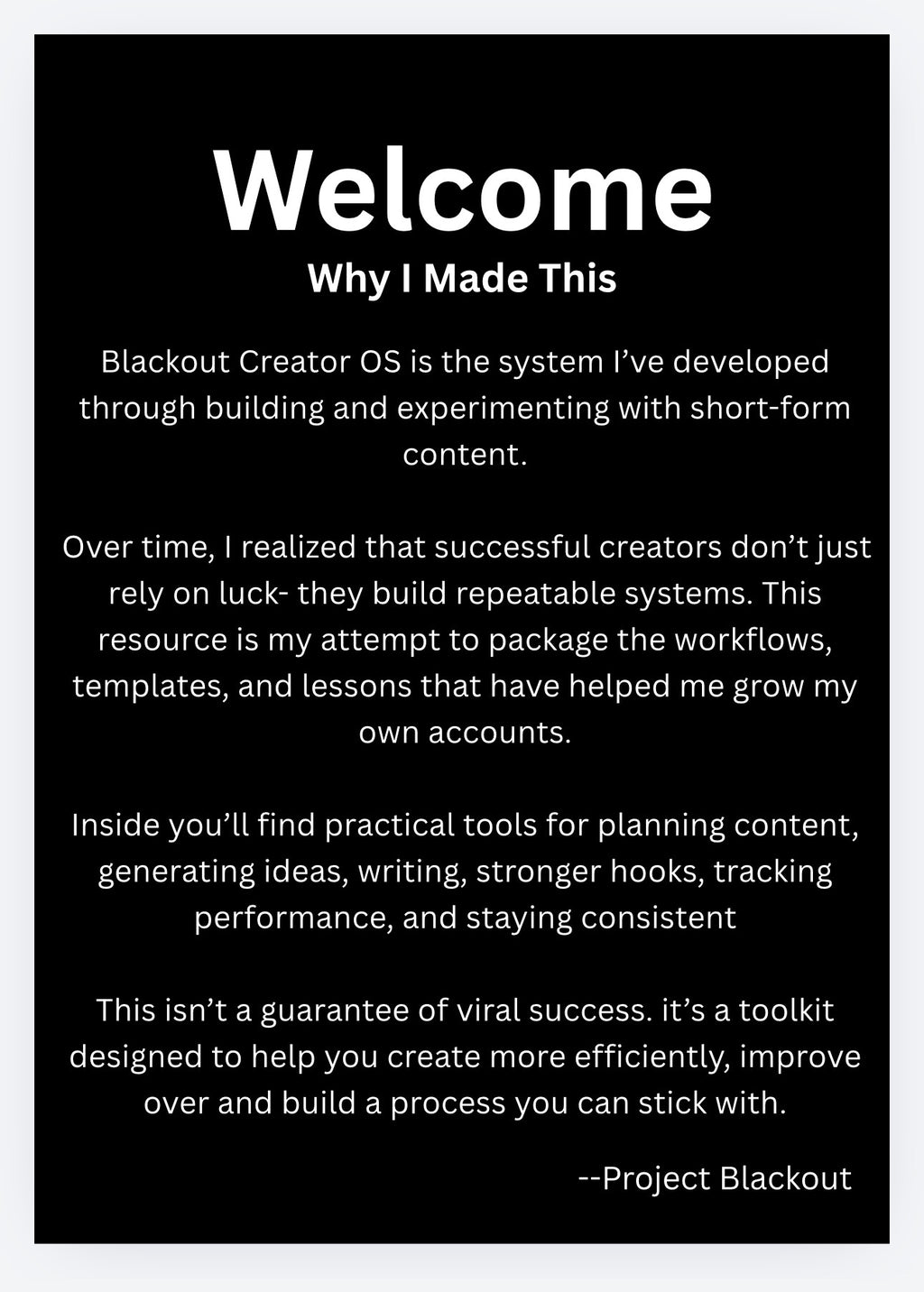 Creator OS - A System for Creators Who Want To Be Taken Seriously